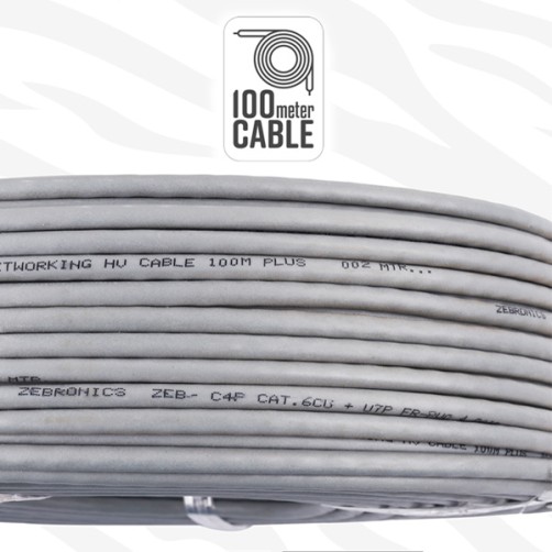 ZEB-C4PCAT6CU-100M-PLUS - Zebronics Network Cables - zebeye.com